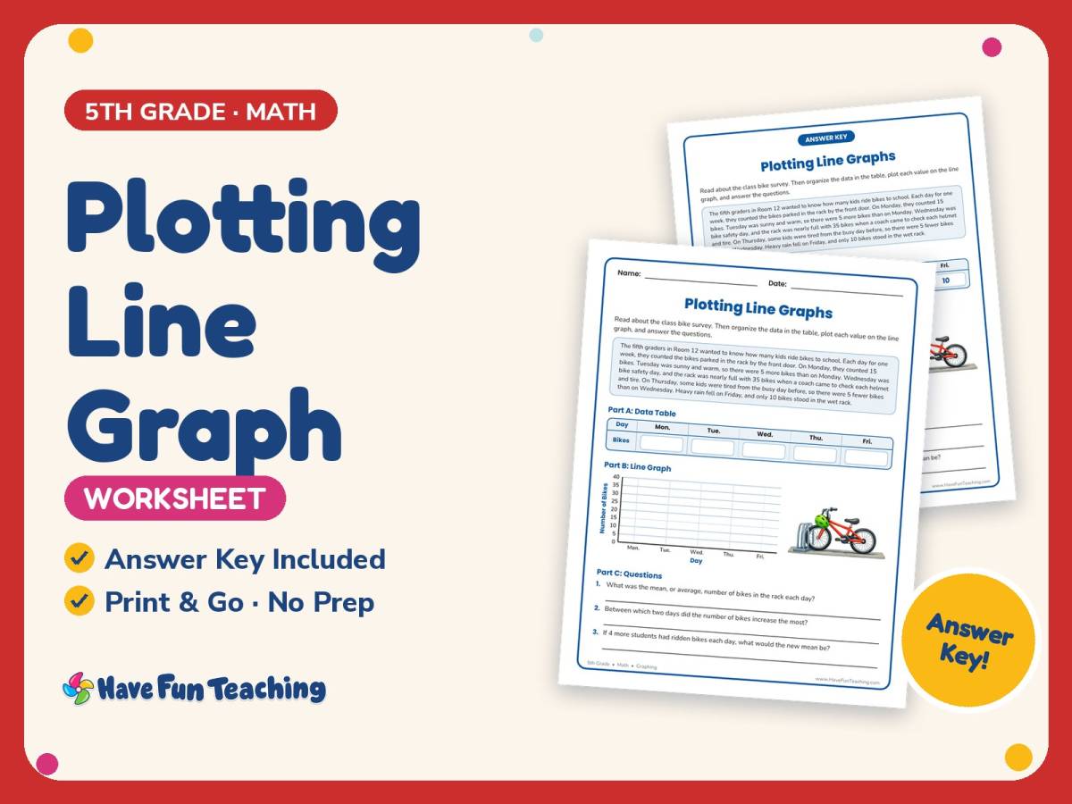 Plotting Line Graph Worksheet – 5th Grade Graphing Practice preview