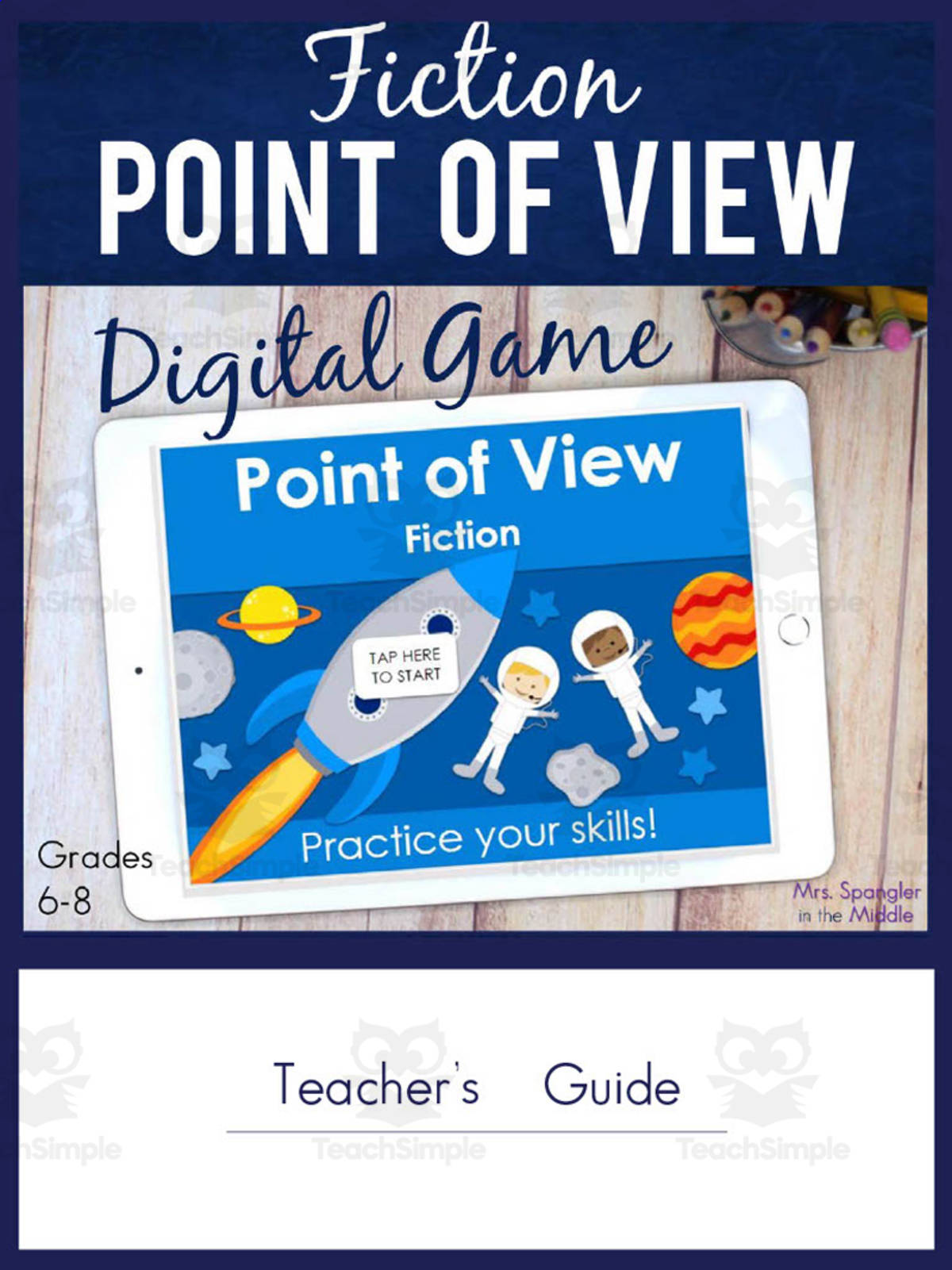 An educational teaching resource from Mrs. Spangler in the Middle entitled Point of View (Fiction) Digital Game downloadable at Teach Simple.