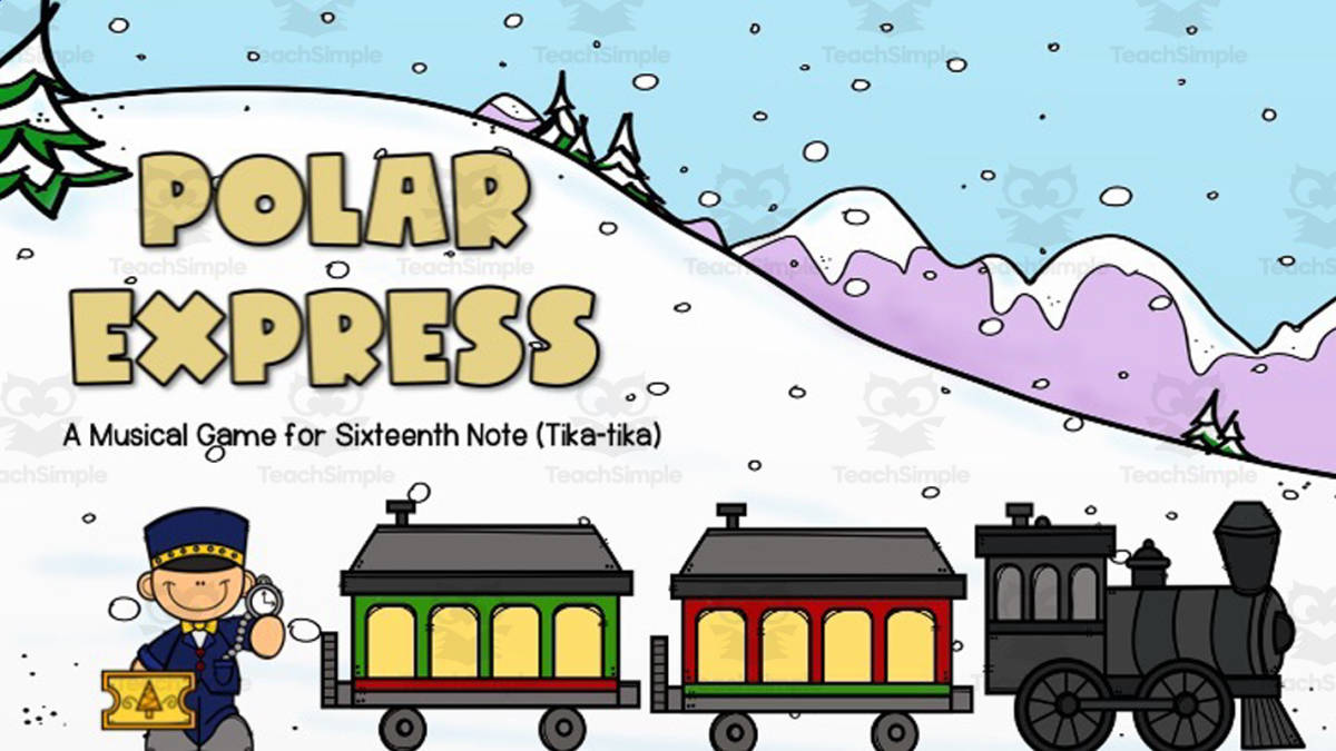 An educational teaching resource from Joyful Noise Teaching entitled Polar Express Music Game downloadable at Teach Simple.