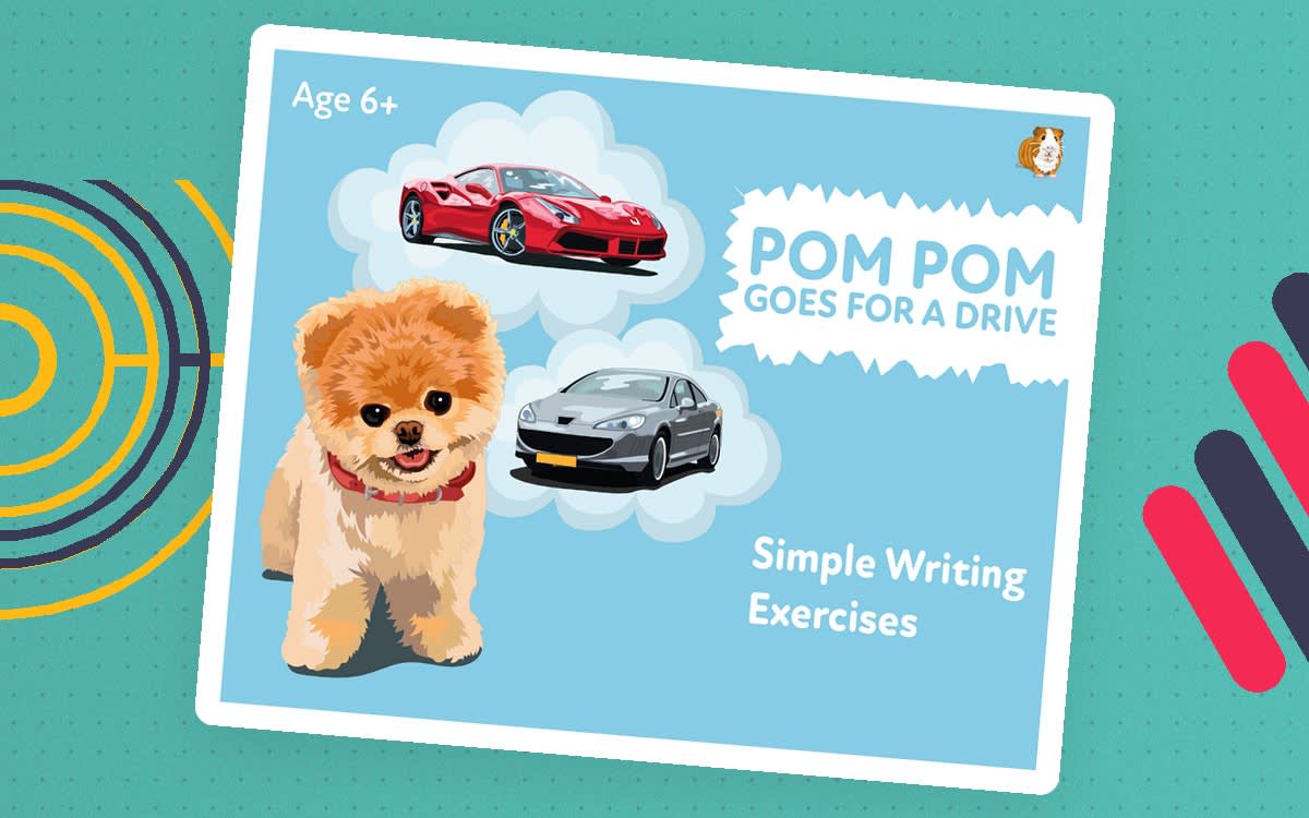 An educational teaching resource from Guinea Pig Education entitled ‘Pom Pom Goes For A Drive’: A Fun Writing And Drawing Activity (4 years +) downloadable at Teach Simple.