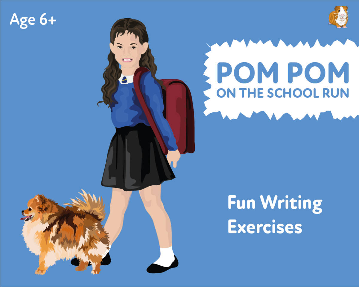An educational teaching resource from Guinea Pig Education entitled ‘Pom Pom On The School Run’: A Fun Writing And Drawing Activity (6 years +) downloadable at Teach Simple.