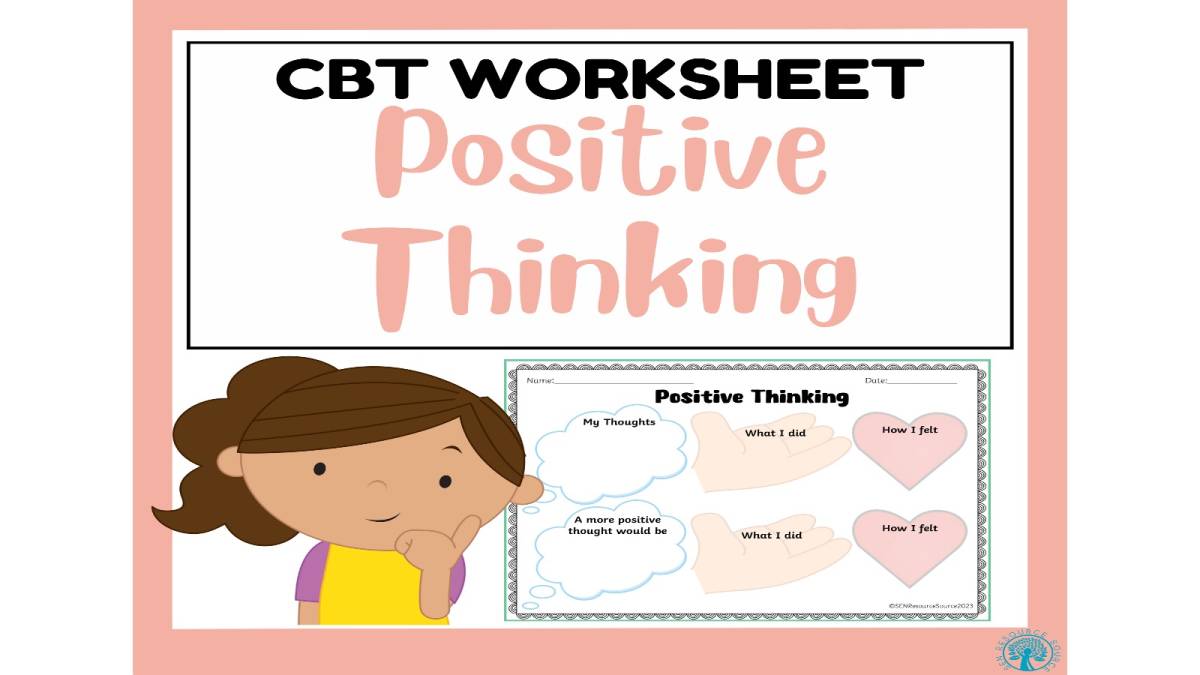 An educational teaching resource from SEN Resource Source entitled Positive Thinking Worksheet – Reflection Activity downloadable at Teach Simple.