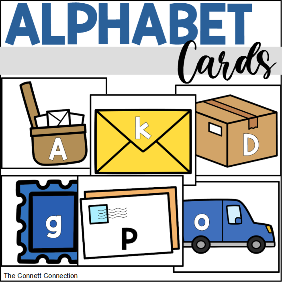 An educational teaching resource from The Connett Connection entitled Post Office Alphabet Cards downloadable at Teach Simple.