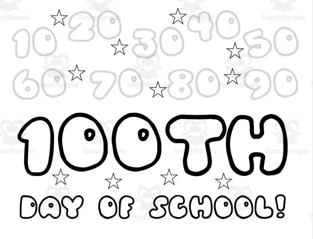 An educational teaching resource from Monaco Lane Curriculum for Early Literacy entitled Poster for 100 Days of School downloadable at Teach Simple.