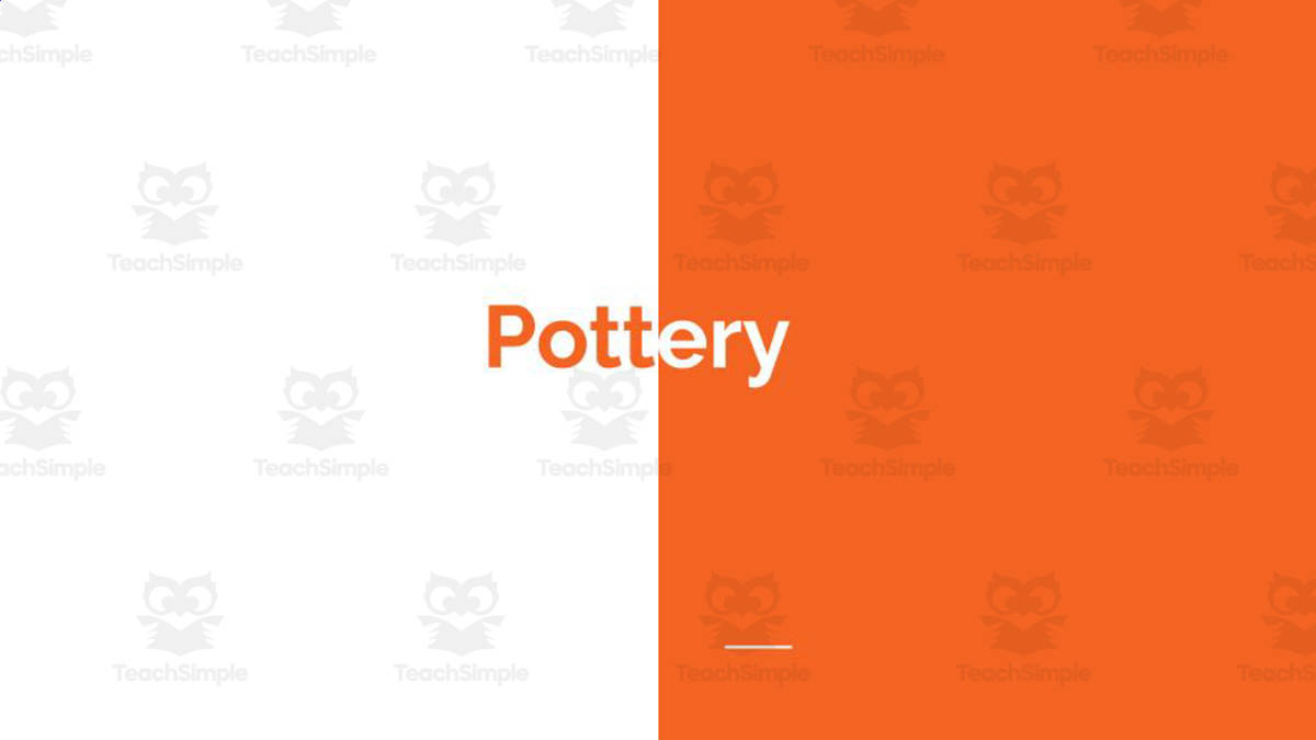 An educational teaching resource from Resource Garden entitled Pottery Art Lesson downloadable at Teach Simple.