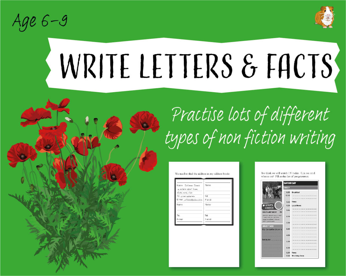 An educational teaching resource from Guinea Pig Education entitled Practise Lots Of Different Types Of Non Fiction Writing (6-9 years) downloadable at Teach Simple.
