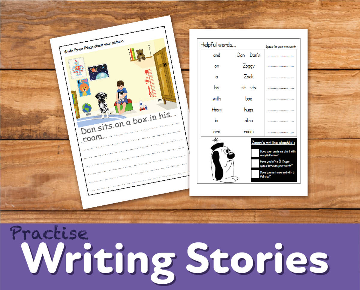 An educational teaching resource from Guinea Pig Education entitled Practise Writing Stories - ‘Dan’s Room’ (4+ years) downloadable at Teach Simple.