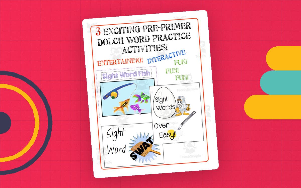 An educational teaching resource from Easy Peasy Primary Resources entitled Pre-Primer Dolch Words Activity Packet downloadable at Teach Simple.