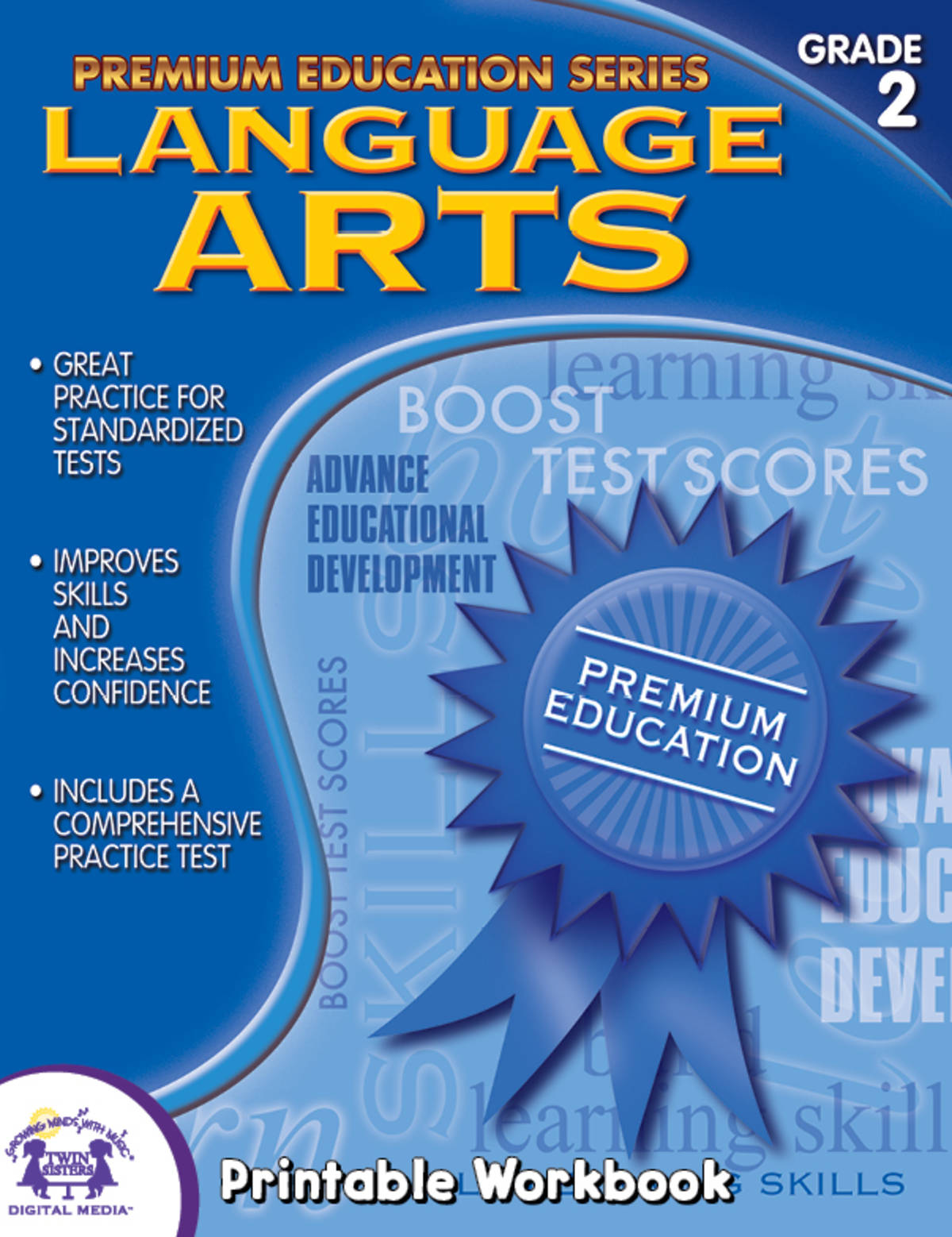 An educational teaching resource from Twin Sisters Digital Media entitled Premium Ed Language Grade 2 Printable Workbook downloadable at Teach Simple.