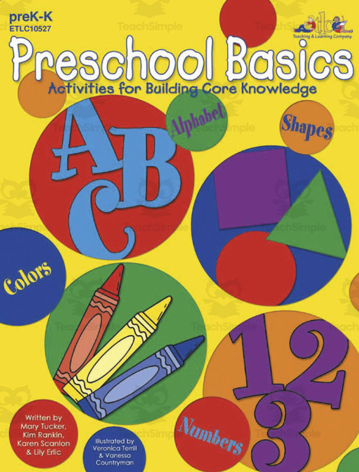 An educational teaching resource from Classroom Complete Press entitled Preschool Basics: Alphabet, Colors, Numbers, Shapes downloadable at Teach Simple.