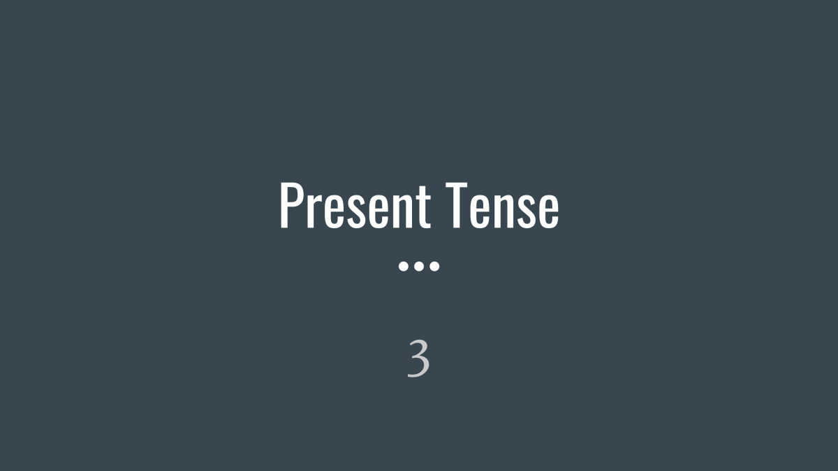 An educational teaching resource from Cored Education entitled Present Tense Sample: Grammar Grades 3-4 (PPT) downloadable at Teach Simple.
