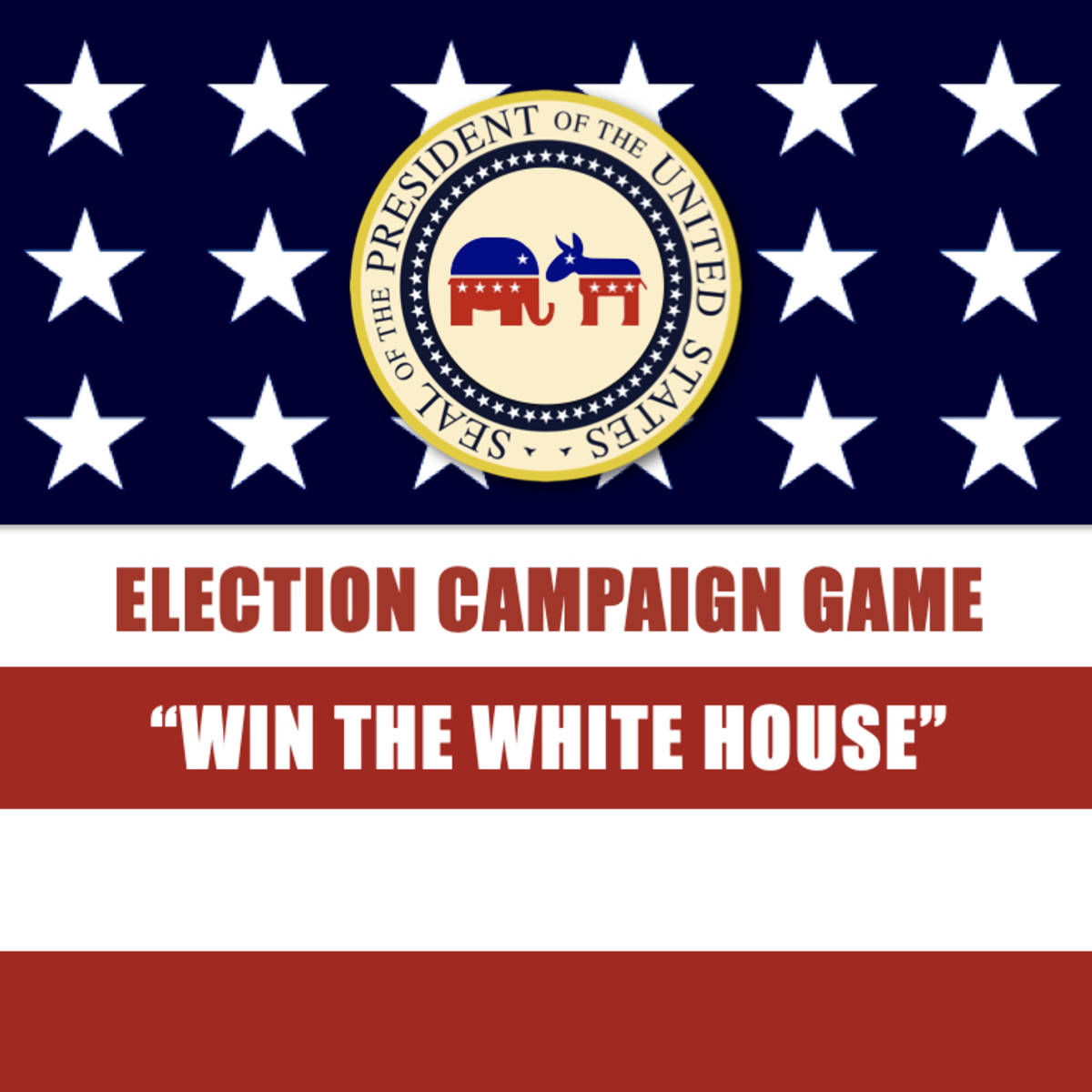 An educational teaching resource from Mister Harms entitled President Election Campaign Game: Win the White House | Used With iCivics downloadable at Teach Simple.
