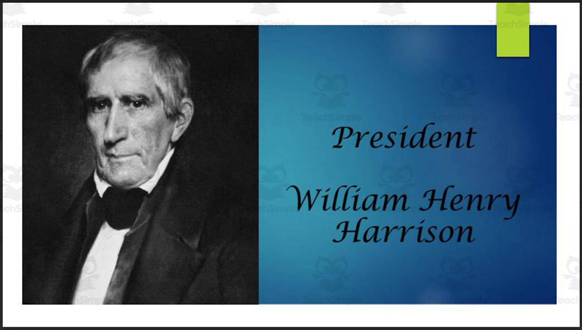 An educational teaching resource from Mr. Matthews Teacher Store entitled Presidents William Henry and Benjamin Harrison (BIO PPT Bundle) downloadable at Teach Simple.