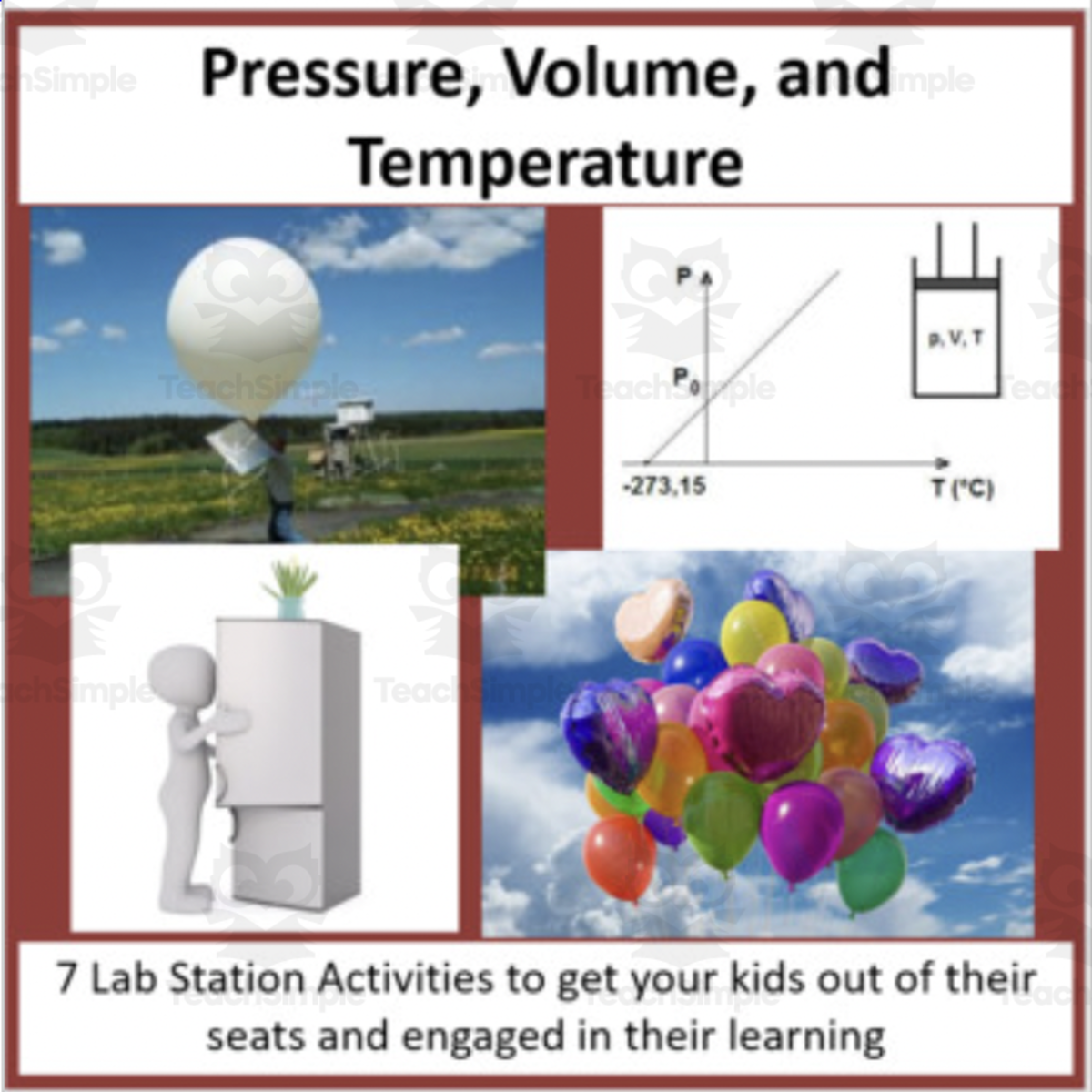 An educational teaching resource from Teach With Fergy entitled Pressure, Volume, and Temperature – Lab Station Activity downloadable at Teach Simple.
