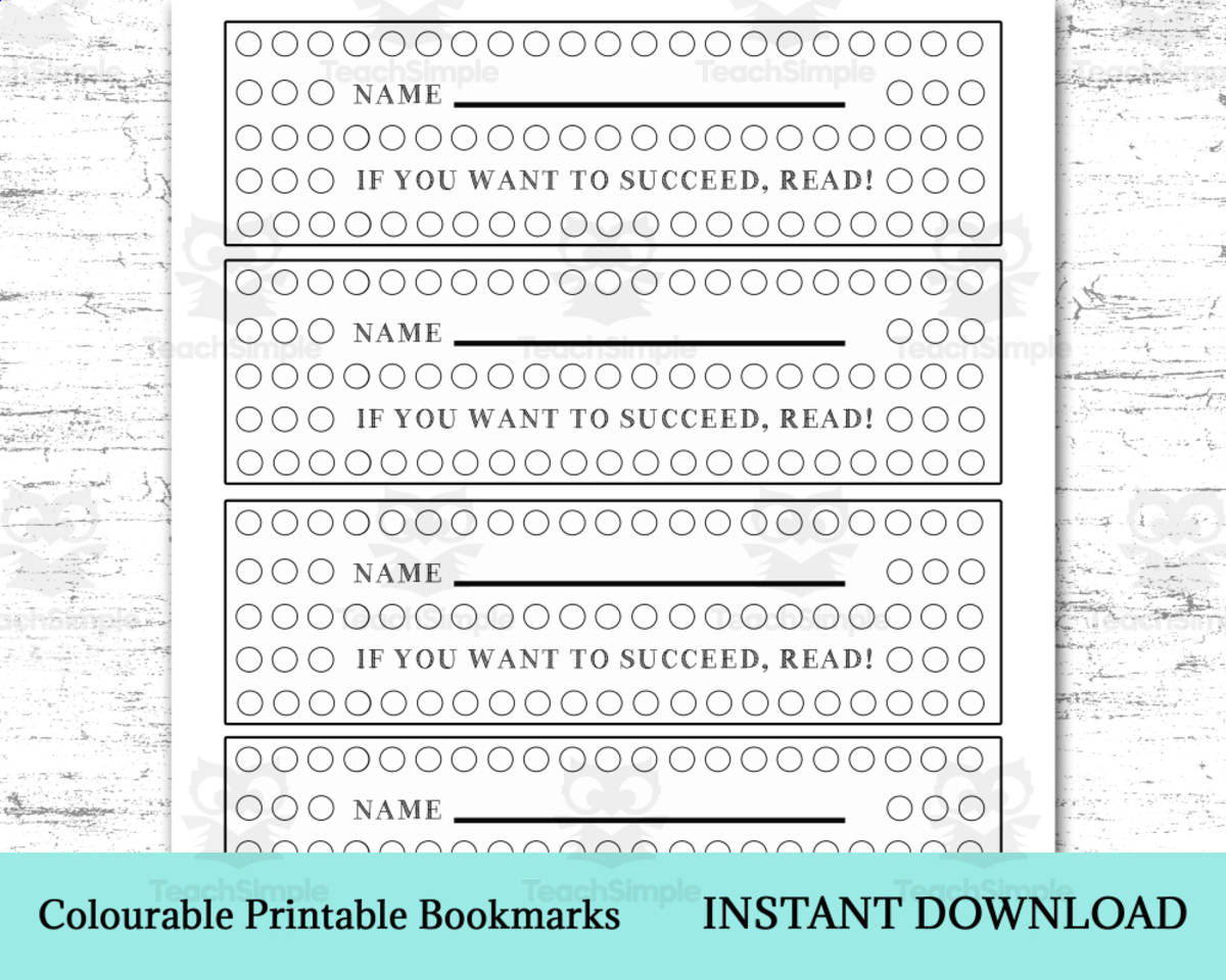 An educational teaching resource from Forever June Digital Design entitled Printable Bookmarks, Book Tracker, Read at Home downloadable at Teach Simple.
