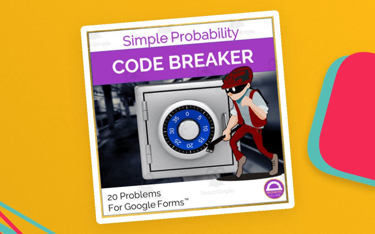 An educational teaching resource from Matemaths entitled Probability Problems Code Breaker downloadable at Teach Simple.