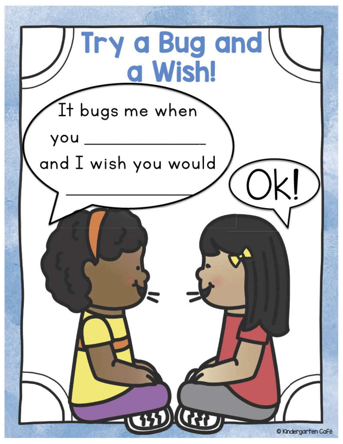 An educational teaching resource from Kindergarten Cafe entitled Problem Solving Poster downloadable at Teach Simple.