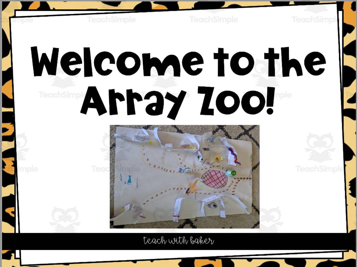 An educational teaching resource from Teach With Baker entitled Project: Array Zoo downloadable at Teach Simple.
