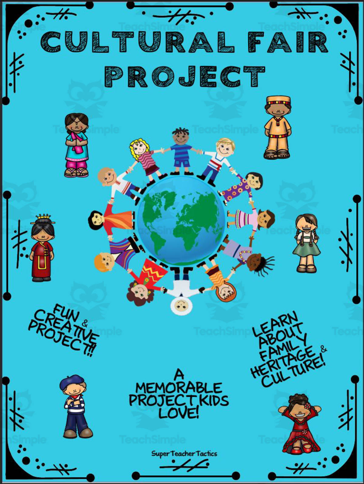 An educational teaching resource from Super Teacher Tactics entitled Cultural Fair Project – 3rd to 5th Grade Activity downloadable at Teach Simple.