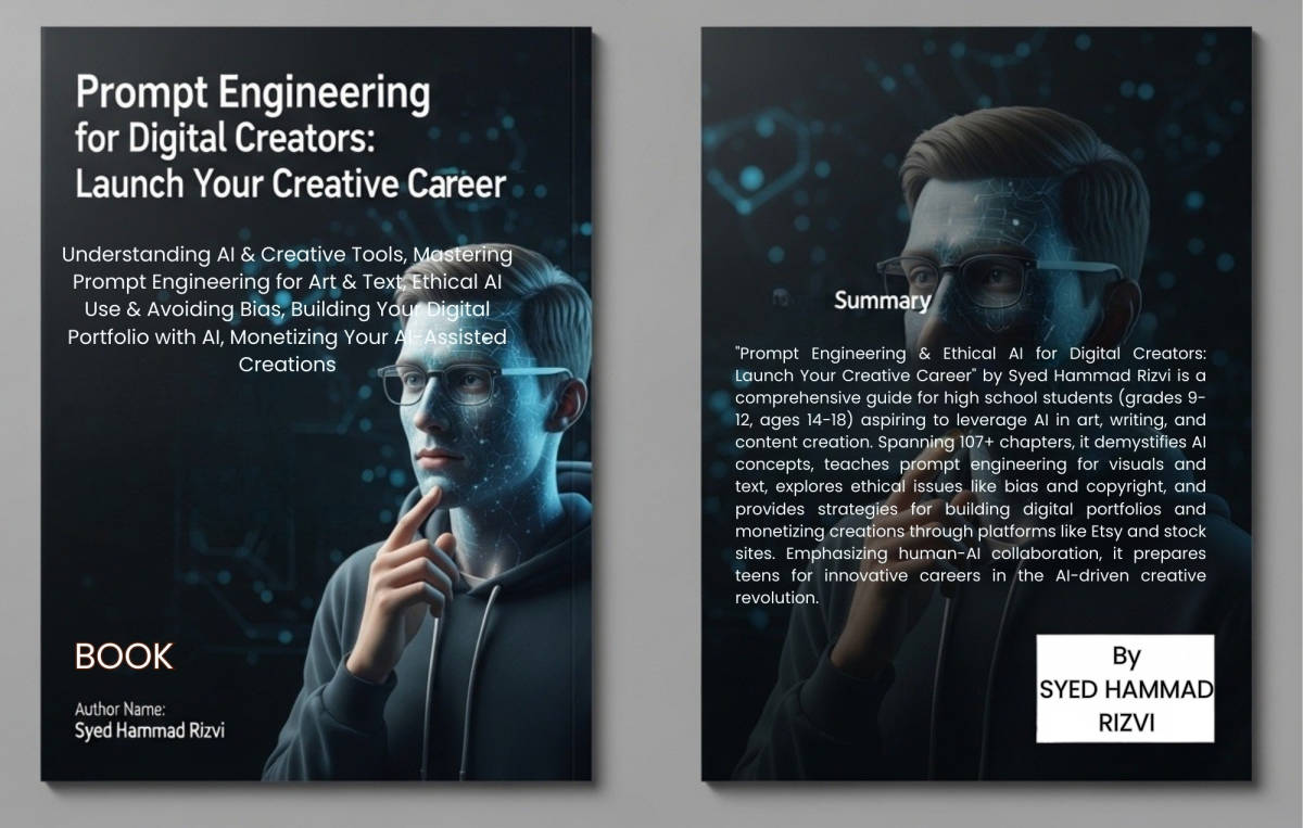 An educational teaching resource from Creative Book Store entitled Prompt Engineering & Ethical AI for Digital Creators:Launch Your Creat downloadable at Teach Simple.