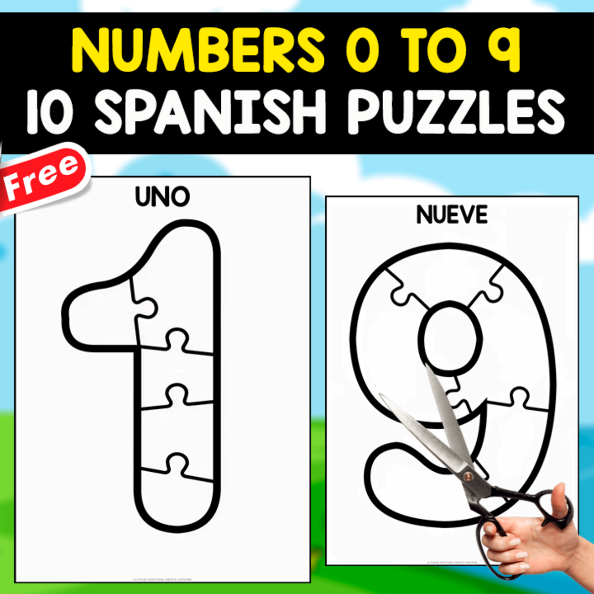 An educational teaching resource from EDITORIAL LAURA EDUCA entitled PUZZLES OF NUMBERS | SPANISH 0 TO 9 downloadable at Teach Simple.