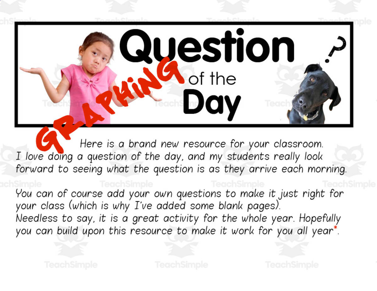An educational teaching resource from Easy Peasy Primary Resources entitled Question of the Day | Back to School Edition downloadable at Teach Simple.