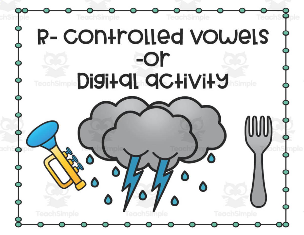 An educational teaching resource from JoyfulToddler entitled R-Controlled Vowels Digital Activity downloadable at Teach Simple.