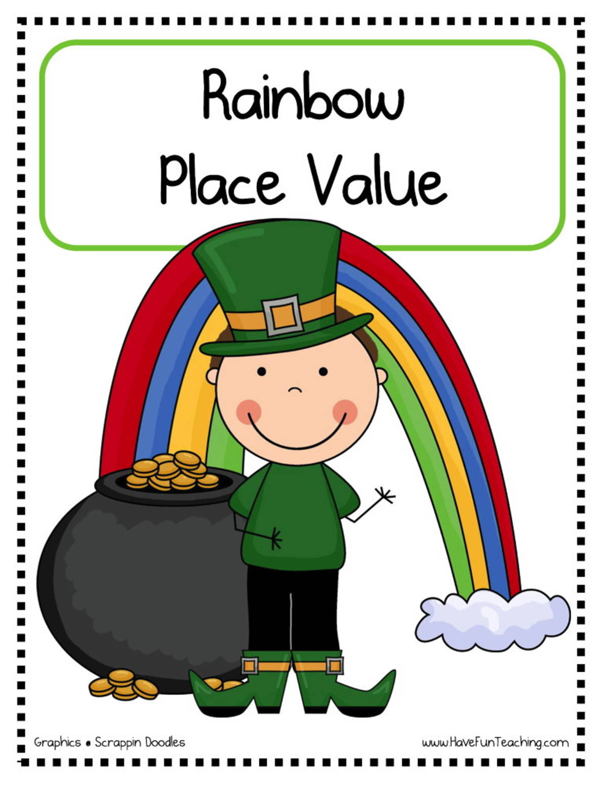 An educational teaching resource from Have Fun Teaching entitled Rainbow Place Value Activity downloadable at Teach Simple.