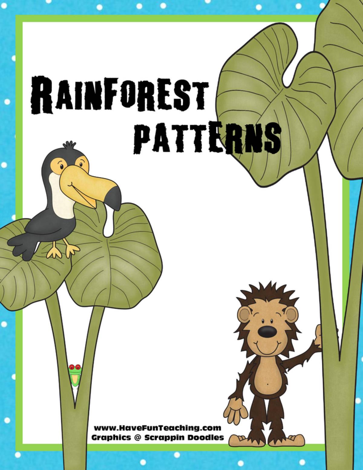 An educational teaching resource from Have Fun Teaching entitled Rainforest Patterns Activity downloadable at Teach Simple.