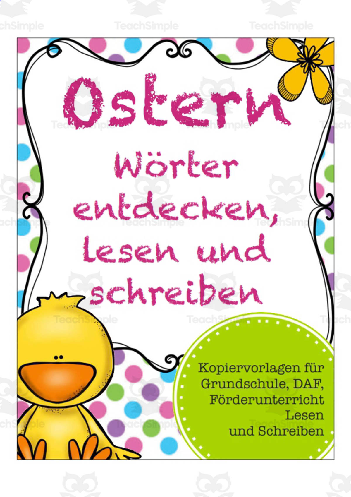 An educational teaching resource from Better Teaching Resources entitled Reading & Writing worksheets: Easter Words (German Version) downloadable at Teach Simple.
