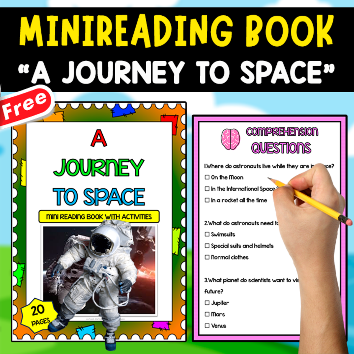 An educational teaching resource from EDITORIAL LAURA EDUCA entitled READING BOOK + ANCHOR CHART + ACTIVITIES | A JOURNEY TO SPACE downloadable at Teach Simple.