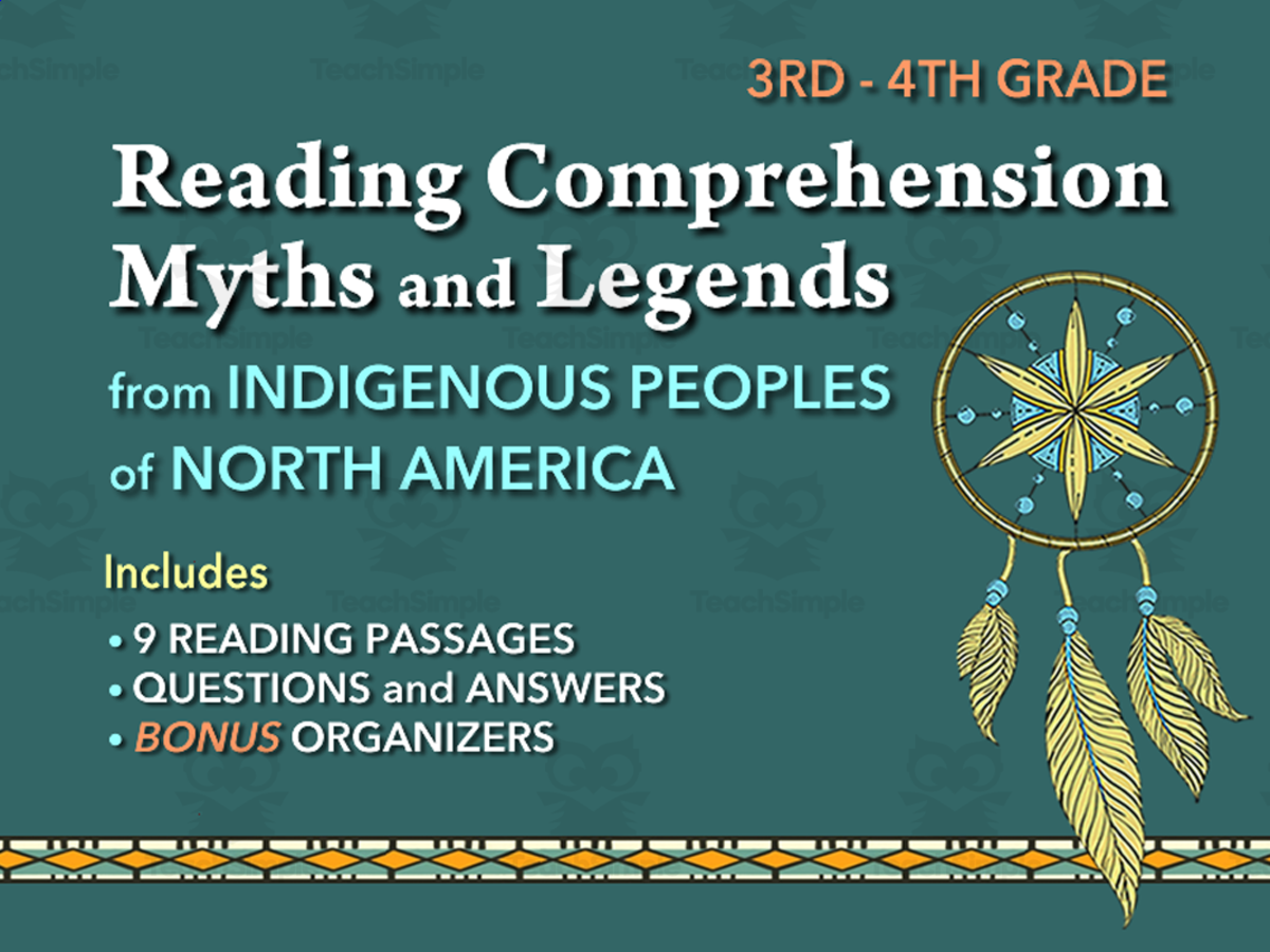 An educational teaching resource from WorksheetsPlus entitled Reading Comprehension: Native American &  Indigenous Peoples Legends downloadable at Teach Simple.