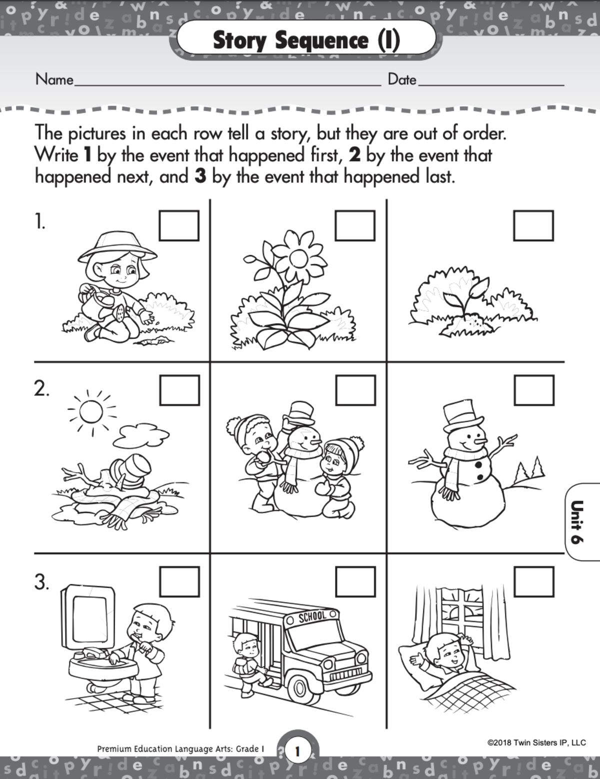 An educational teaching resource from Twin Sisters Digital Media entitled Reading Comprehension Printable Workbook For Grade 1 downloadable at Teach Simple.
