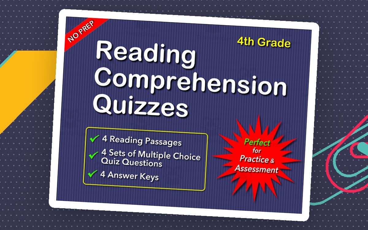 An educational teaching resource from WorksheetsPlus entitled Reading Comprehension Quizzes for Grade 4 downloadable at Teach Simple.
