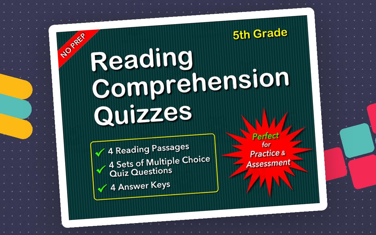 An educational teaching resource from WorksheetsPlus entitled Reading Comprehension Quizzes for Grade 5 downloadable at Teach Simple.