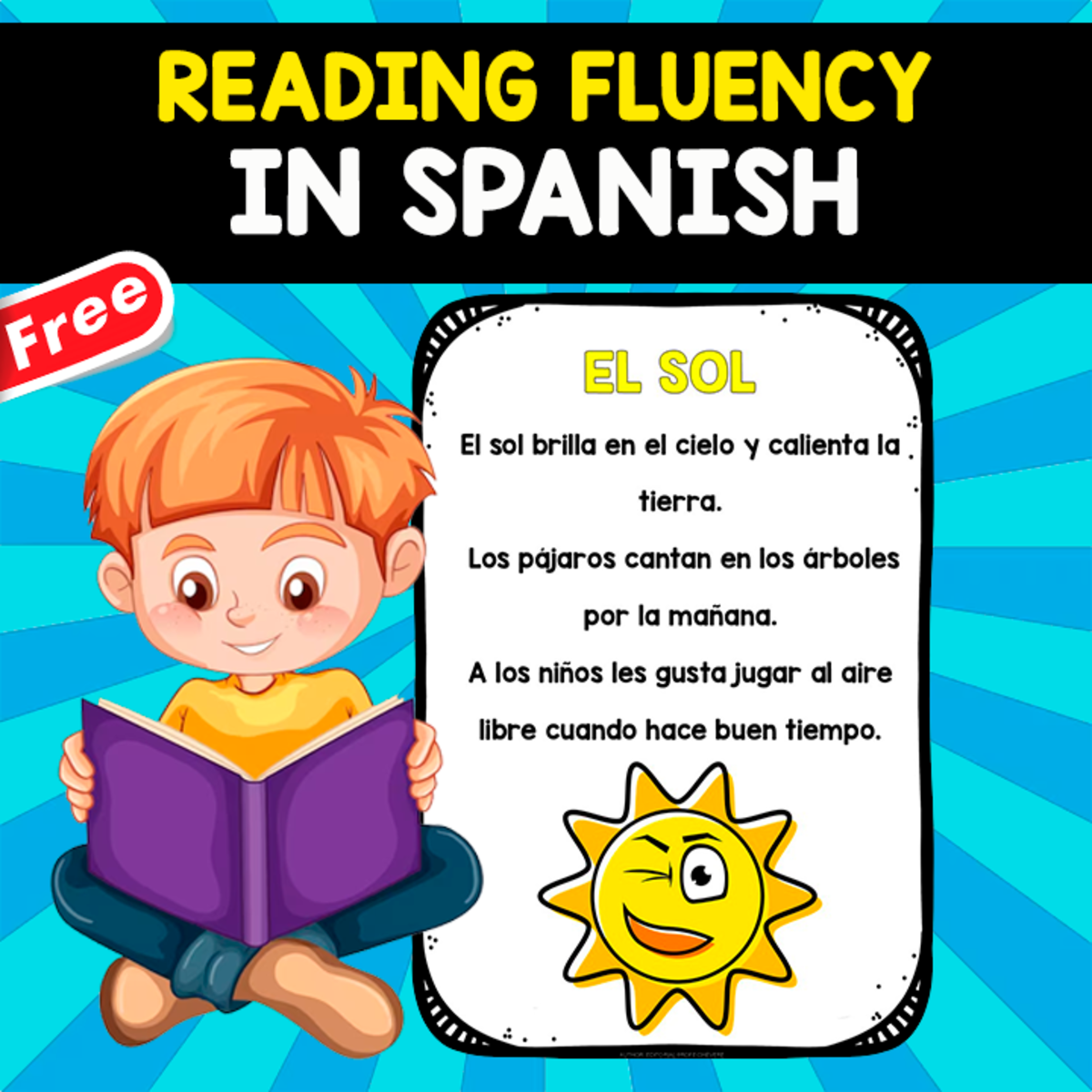 An educational teaching resource from EDITORIAL LAURA EDUCA entitled READING FLUENCY IN SPANISH | EL SOL downloadable at Teach Simple.
