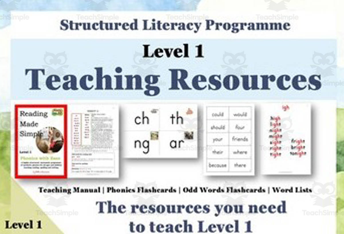 An educational teaching resource from Lilibette's Resources entitled Reading Made Simple Reading and Spelling Programme Level 1 downloadable at Teach Simple.