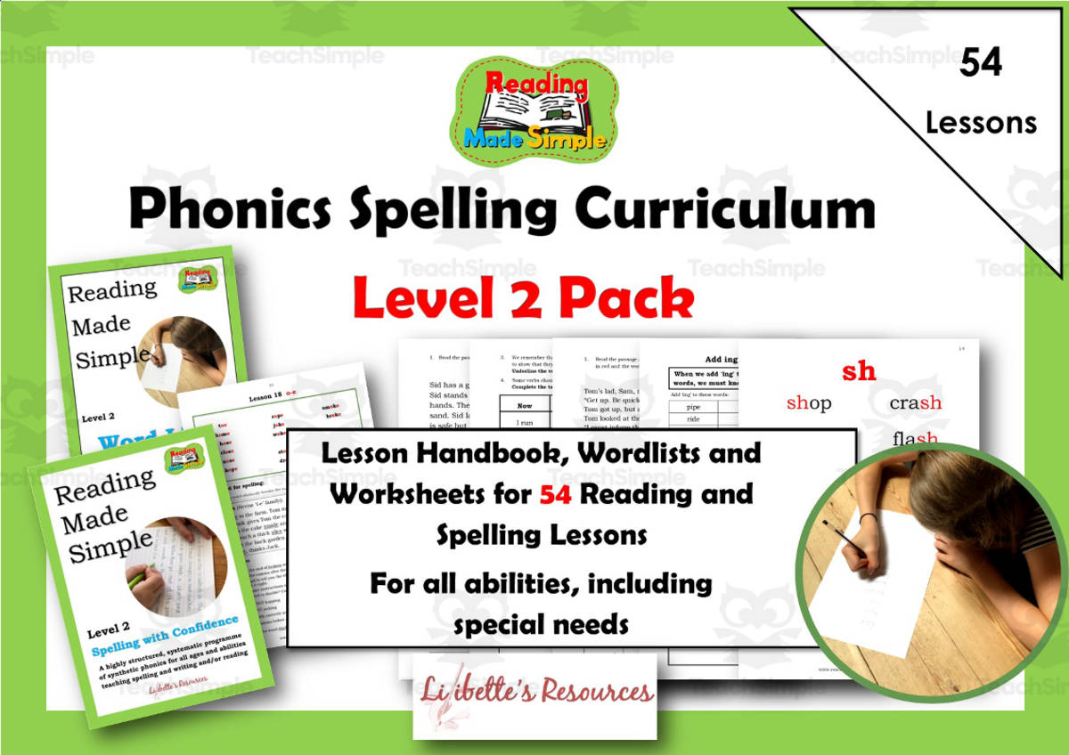 An educational teaching resource from Lilibette's Resources entitled Reading Made Simple Reading and Spelling Programme Level 2 downloadable at Teach Simple.