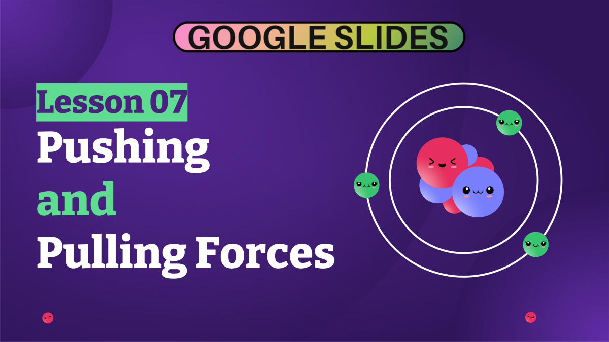 An educational teaching resource from Cored Education entitled Reading Passage 7: Pushing and Pulling Forces Google Slides downloadable at Teach Simple.