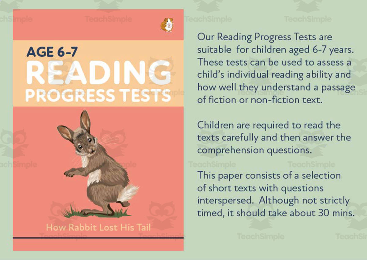 An educational teaching resource from Guinea Pig Education entitled Reading Progress Test 1A - Age 6-7 - KS1 - How Rabbit Lost His Tail downloadable at Teach Simple.