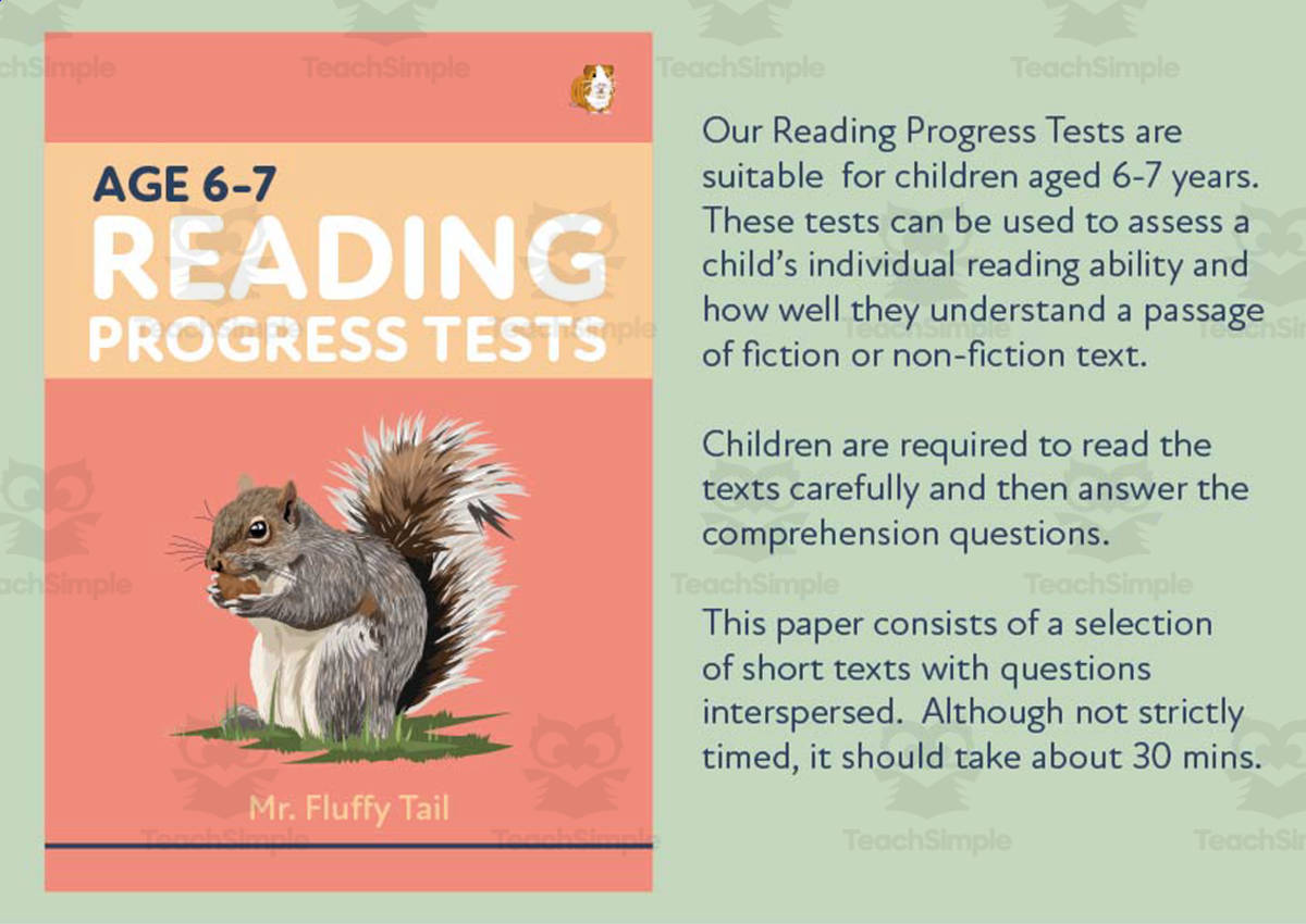 An educational teaching resource from Guinea Pig Education entitled Reading Progress Test 2A - Age 6-7 - KS1 - Mr. Fluffy Tail downloadable at Teach Simple.
