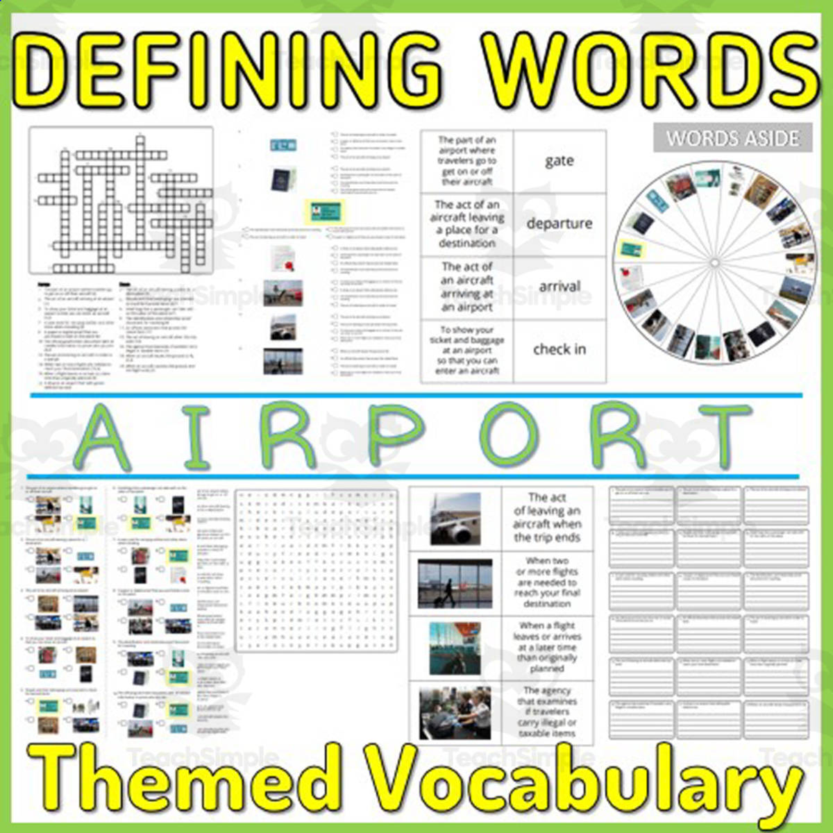 An educational teaching resource from WORDS ASIDE entitled Reading Writing Games | Word Definitions 2 downloadable at Teach Simple.