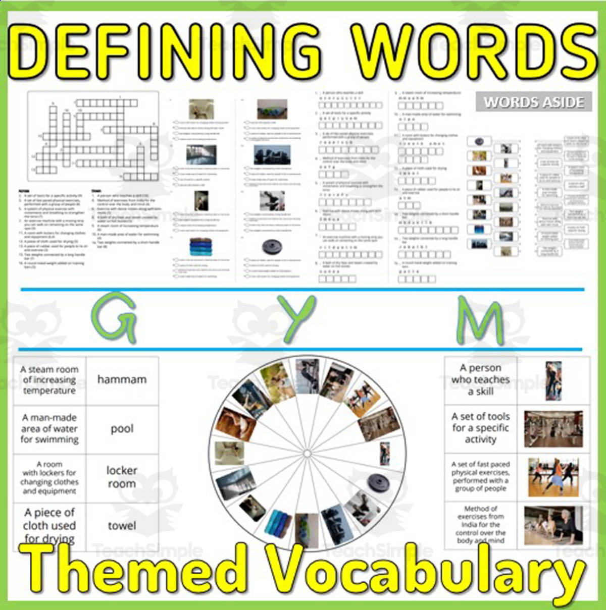 An educational teaching resource from WORDS ASIDE entitled Reading Writing Games | Word Definitions 20 downloadable at Teach Simple.