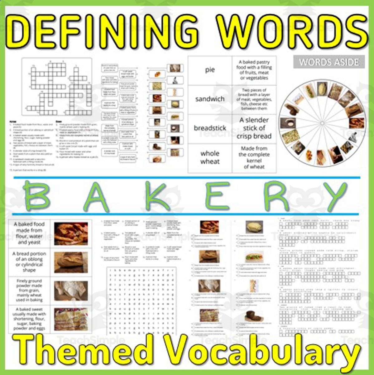 An educational teaching resource from WORDS ASIDE entitled Reading Writing Games | Word Definitions 3 downloadable at Teach Simple.