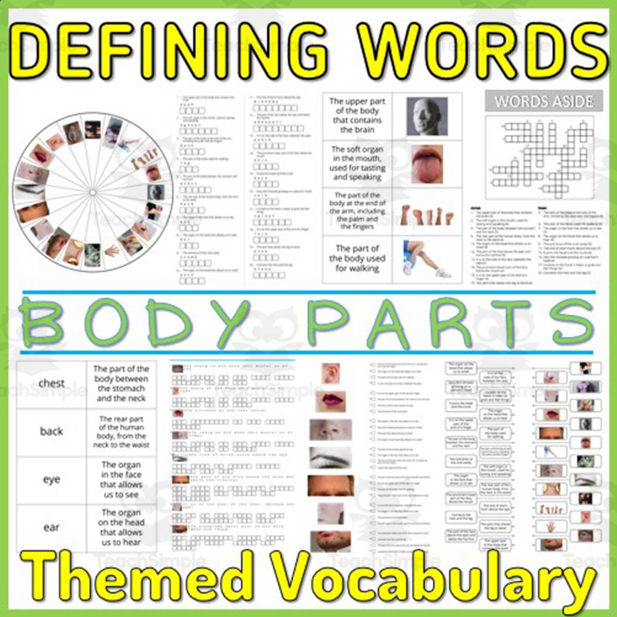 An educational teaching resource from WORDS ASIDE entitled Reading Writing Games | Word Definitions 5 downloadable at Teach Simple.