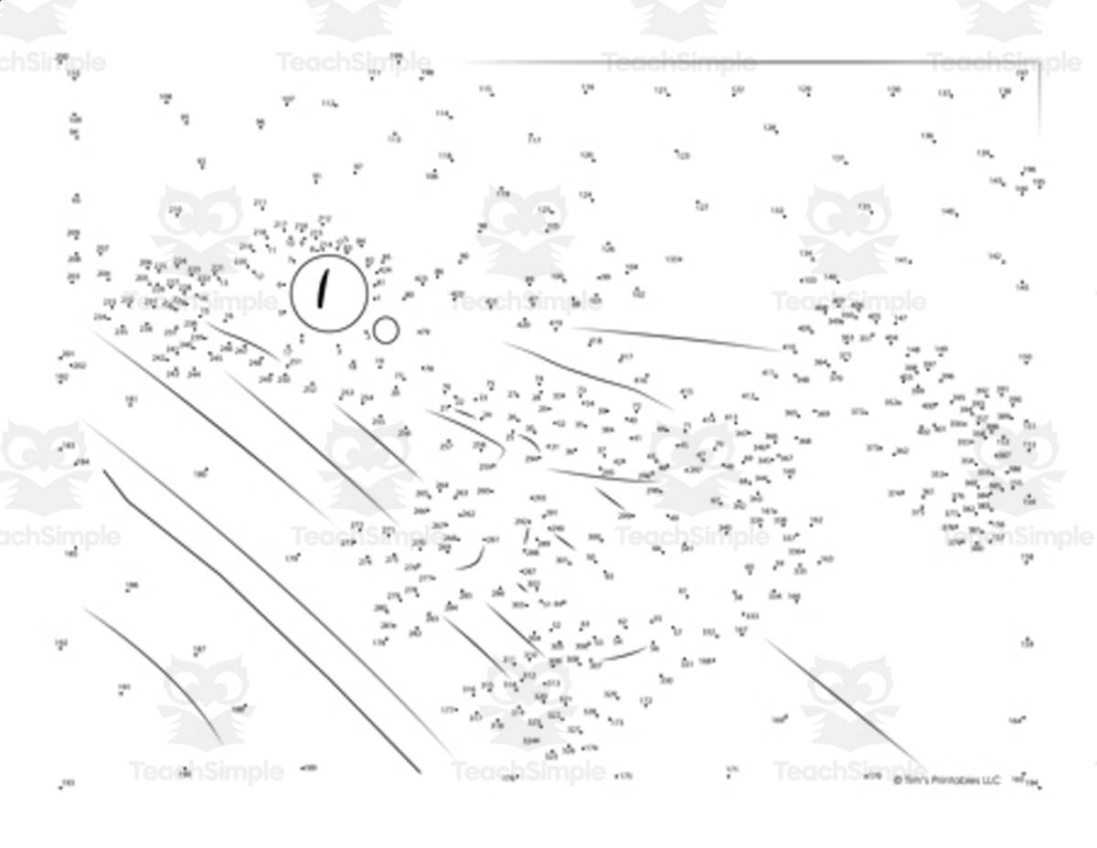 An educational teaching resource from Tim's Printables entitled Red-Eyed Tree Frog Extreme Connect the Dots / Dot-to-Dot PDF downloadable at Teach Simple.