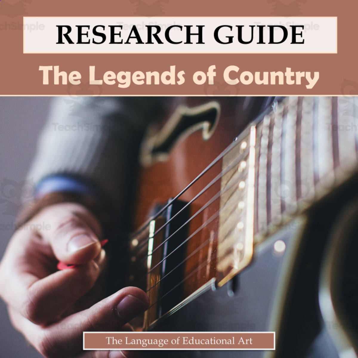 An educational teaching resource from The Language of Educational Art, LLC entitled Research Guide; The Legends of Country Music downloadable at Teach Simple.