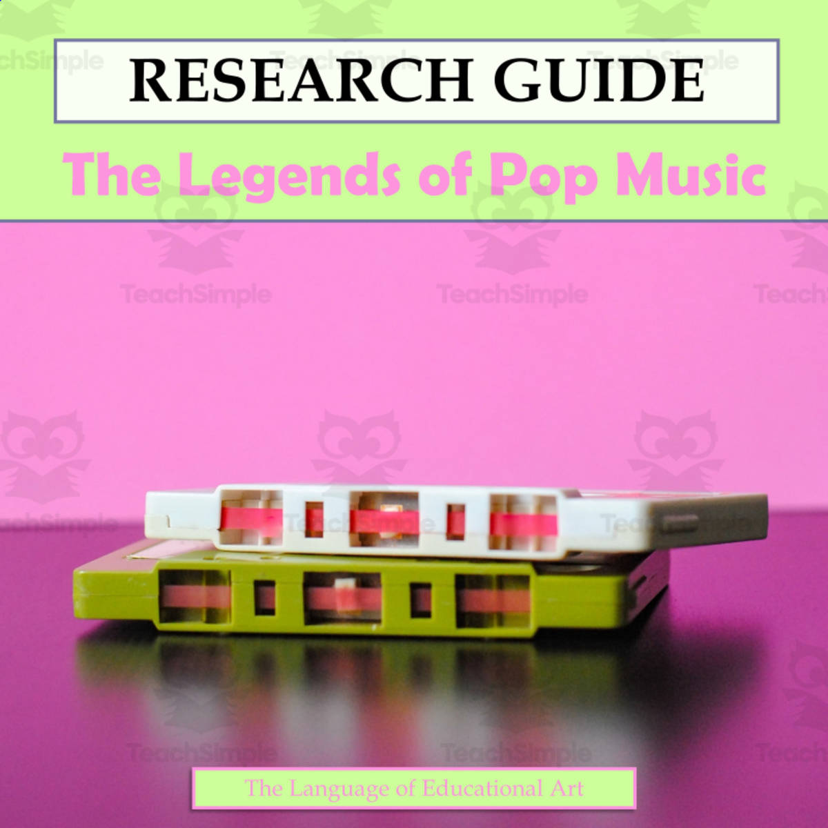 An educational teaching resource from The Language of Educational Art, LLC entitled Research Guide: The Legends of Pop Music downloadable at Teach Simple.