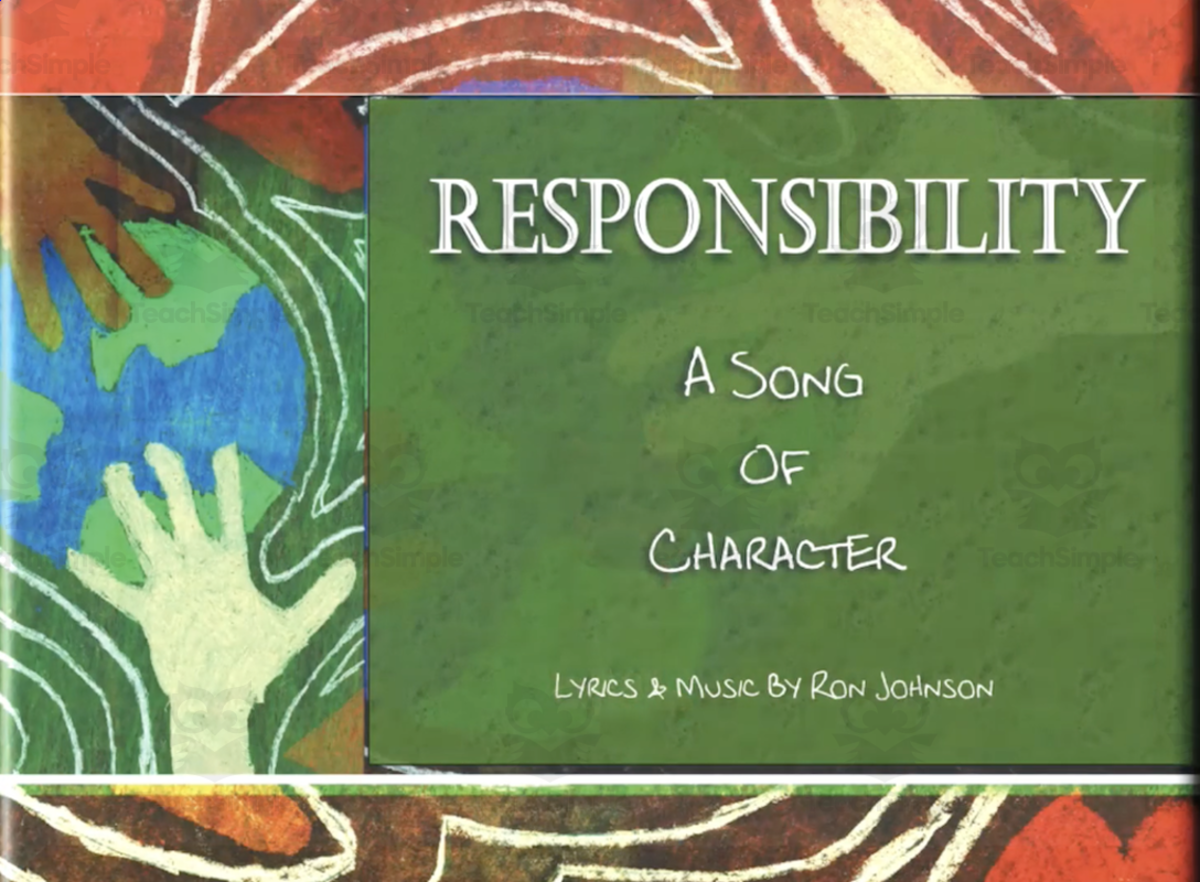 An educational teaching resource from MathDog Media entitled "Responsibility" Character Traits Song downloadable at Teach Simple.