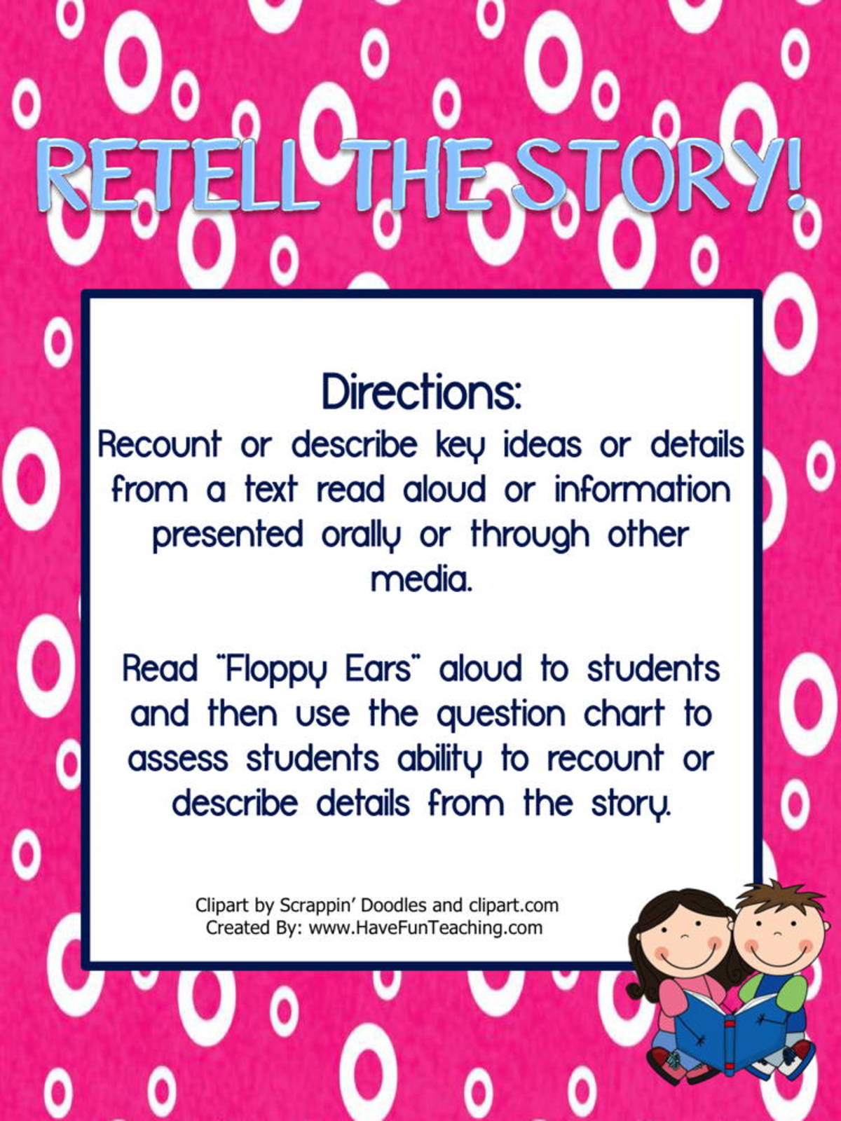 An educational teaching resource from Have Fun Teaching entitled Retell the Story Activity downloadable at Teach Simple.